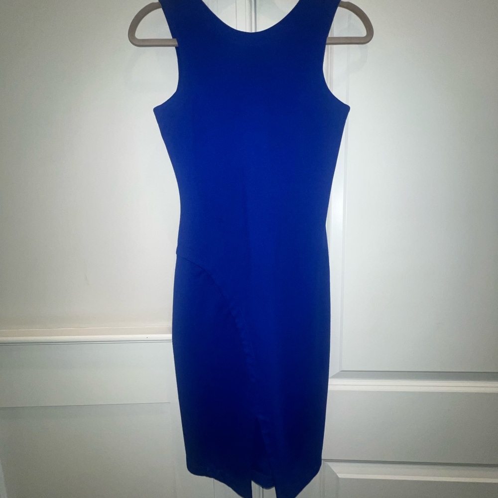 Amanda Uprichard Blue Sleeveless fitted Mini